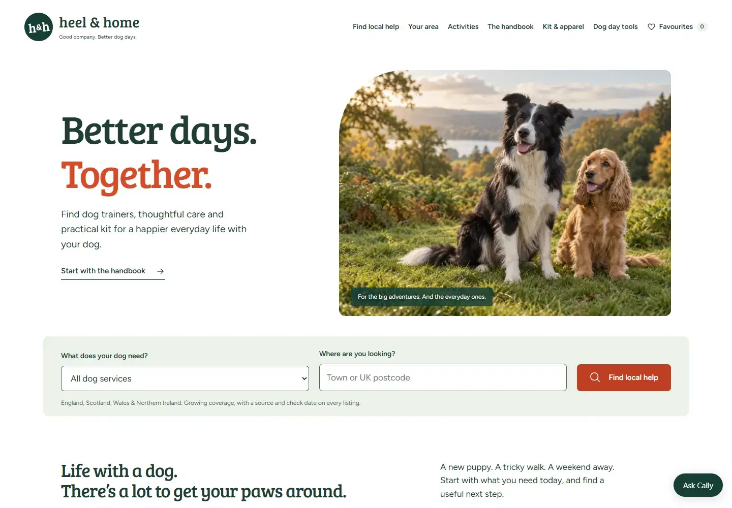 Heel & Home. Website built by Flying Penguin.