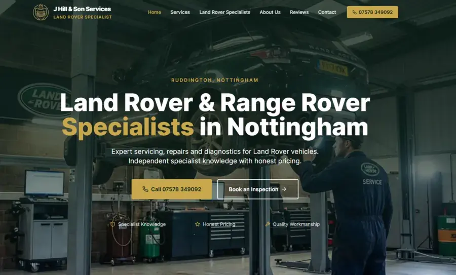 J Hill & Son Services. Website built by Flying Penguin.